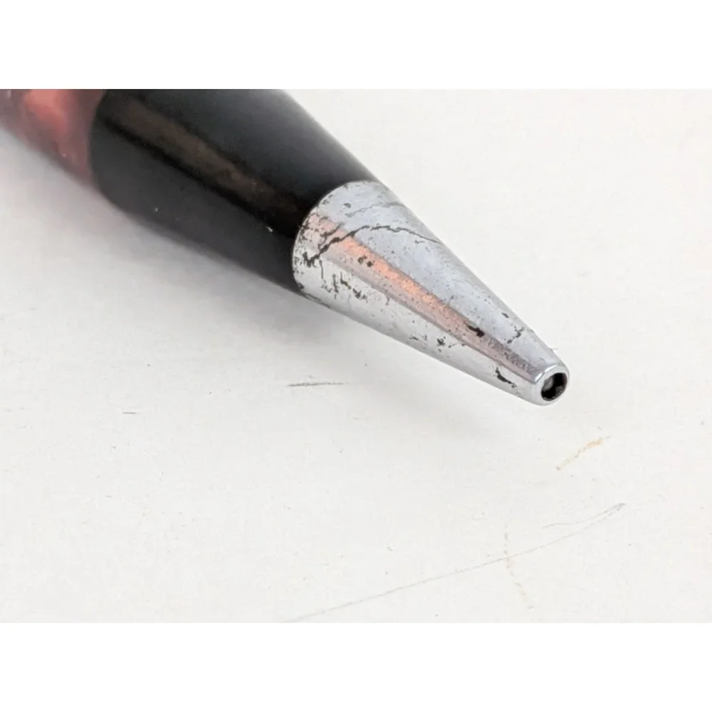 Vintage WATERMAN'S RED MARBLE RIPPLE TWIST MECHANICAL PENCIL 4 1/4